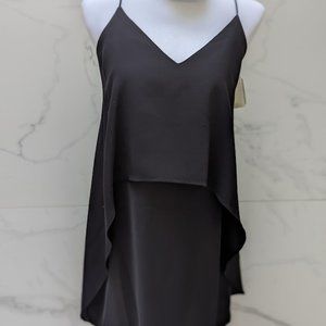 White House Black Market Black Spaghetti Strap Back Zip Dress